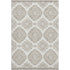 5' X 8' Ivory And Beige Medallion Washable Area Rug With UV Protection