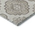 5' X 8' Ivory And Beige Medallion Washable Area Rug With UV Protection