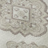 5' X 8' Ivory And Beige Medallion Washable Area Rug With UV Protection