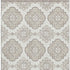 5' X 8' Ivory And Beige Medallion Washable Area Rug With UV Protection