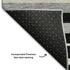 8' X 10' Black Ivory And Gray Striped Washable Area Rug With UV Protection