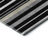 8' X 10' Black Ivory And Gray Striped Washable Area Rug With UV Protection