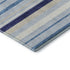 5' X 8' Blue Ivory And Beige Striped Washable Area Rug With UV Protection