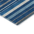 5' X 8' Denim Blue Ivory And Gray Striped Washable Area Rug With UV Protection