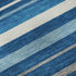 5' X 8' Denim Blue Ivory And Gray Striped Washable Area Rug With UV Protection