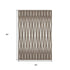 5' X 8' Brown And Ivory Geometric Washable Area Rug With UV Protection