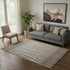 5' X 8' Brown And Ivory Geometric Washable Area Rug With UV Protection