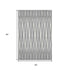 5' X 8' Gray And Ivory Geometric Washable Area Rug With UV Protection