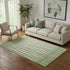5' X 8' Green And Ivory Geometric Washable Area Rug With UV Protection