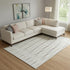 8' X 10' Ivory And Beige Geometric Washable Area Rug With UV Protection