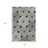 5' X 8' Black Beige And Ivory Geometric Washable Area Rug With UV Protection