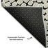 5' X 8' Black Beige And Ivory Geometric Washable Area Rug With UV Protection