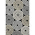5' X 8' Black Beige And Ivory Geometric Washable Area Rug With UV Protection