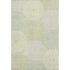 5' X 8' Mint Green Gray And Olive Green Geometric Washable Area Rug With UV Protection