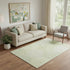 5' X 8' Mint Green Gray And Olive Green Geometric Washable Area Rug With UV Protection