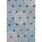 5' X 8' Navy Blue Gray And Beige Geometric Washable Area Rug With UV Protection