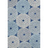 5' X 8' Navy Blue Gray And Beige Geometric Washable Area Rug With UV Protection