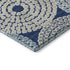 5' X 8' Navy Blue Gray And Beige Geometric Washable Area Rug With UV Protection