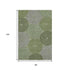 8' X 10' Olive Green Beige And Ivory Geometric Washable Area Rug With UV Protection