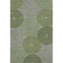 8' X 10' Olive Green Beige And Ivory Geometric Washable Area Rug With UV Protection