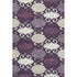 5' X 8' Eggplant Beige And Ivory Trellis Washable Area Rug With UV Protection