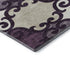 5' X 8' Eggplant Beige And Ivory Trellis Washable Area Rug With UV Protection