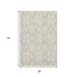 8' X 10' Beige And Ivory Trellis Washable Area Rug With UV Protection