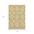 5' X 8' Gold And Ivory Trellis Washable Area Rug With UV Protection