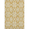 5' X 8' Gold And Ivory Trellis Washable Area Rug With UV Protection