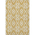 5' X 8' Gold And Ivory Trellis Washable Area Rug With UV Protection