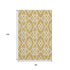 8' X 10' Gold And Ivory Trellis Washable Area Rug With UV Protection
