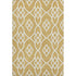 8' X 10' Gold And Ivory Trellis Washable Area Rug With UV Protection