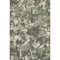 5' X 8' Olive Green Beige And Ivory Floral Washable Area Rug With UV Protection