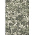 5' X 8' Olive Green Beige And Ivory Floral Washable Area Rug With UV Protection