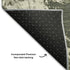 5' X 8' Olive Green Beige And Ivory Floral Washable Area Rug With UV Protection