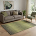 5' X 8' Olive Green Gray And Fern Green Striped Washable Area Rug With UV Protection