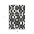5' X 8' Black Ivory And Gray Geometric Washable Area Rug With UV Protection