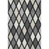 5' X 8' Black Ivory And Gray Geometric Washable Area Rug With UV Protection