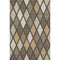 8' X 10' Brown Beige And Gold Geometric Washable Area Rug With UV Protection