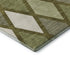 8' X 10' Olive Green And Ivory Geometric Washable Area Rug With UV Protection