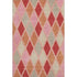 5' X 8' Pink Red And Gray Geometric Washable Area Rug With UV Protection