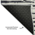 5' X 8' Black And Ivory Striped Washable Area Rug With UV Protection