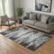 5' X 8' Black And Ivory Striped Washable Area Rug With UV Protection