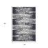5' X 8' Black And Ivory Striped Washable Area Rug With UV Protection