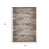 5' X 8' Brown And Ivory Striped Washable Area Rug With UV Protection