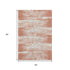 5' X 8' Coral And Ivory Striped Washable Area Rug With UV Protection
