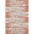 5' X 8' Coral And Ivory Striped Washable Area Rug With UV Protection