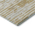 5' X 8' Gold And Ivory Striped Washable Area Rug With UV Protection