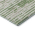 5' X 8' Green And Ivory Striped Washable Area Rug With UV Protection