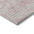 8' X 10' Pink And Ivory Striped Washable Area Rug With UV Protection